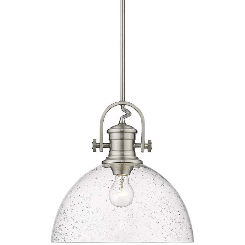Image 2 Golden Lighting Hines 13 1/2" Wide Seeded Glass Dome Pendant Light