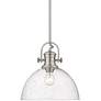 Golden Lighting Hines 13 1/2" Wide Seeded Glass Dome Pendant Light