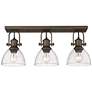 5_Golden Lighting Hines 25 1/8" Bronze Seeded Glass Ceiling Light more views