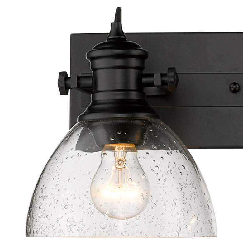 Image 3 Golden Lighting Hines 25 1/4" Matte Black Metal 3-Light Bath Light more views
