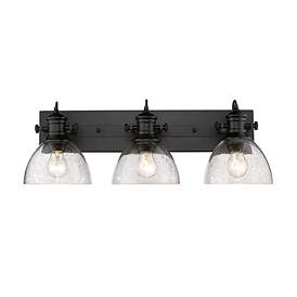 Image5 of Golden Lighting Hines 25 1/4" Matte Black Metal 3-Light Bath Light more views