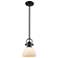 Golden Lighting Hines 7" Wide Matte Black Opal Glass Mini Pendant