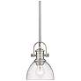 2_Golden Lighting Hines 7" Wide Pewter Mini Pendant Light