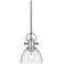 Golden Lighting Hines 7" Wide Pewter Mini Pendant Light
