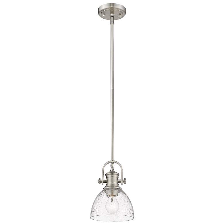 Image 3 Golden Lighting Hines 7" Wide Pewter Mini Pendant Light more views
