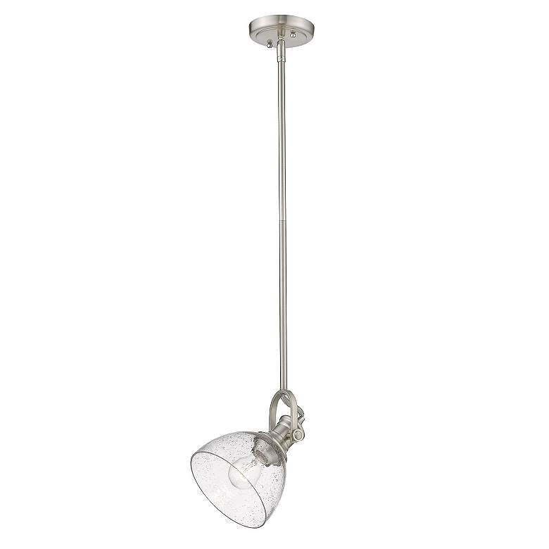 Image 6 Golden Lighting Hines 7" Wide Pewter Mini Pendant Light more views