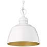 2_Golden Lighting Holmes 9" Wide Matte White Dome Mini Pendant
