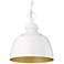 Golden Lighting Holmes 9" Wide Matte White Dome Mini Pendant