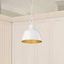 1_Golden Lighting Holmes 9" Wide Matte White Dome Mini Pendant