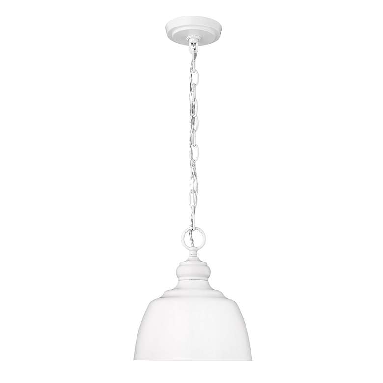 Image 6 Golden Lighting Holmes 9" Wide Matte White Dome Mini Pendant more views