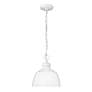 6_Golden Lighting Holmes 9" Wide Matte White Dome Mini Pendant more views