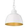 7_Golden Lighting Holmes 9" Wide Matte White Dome Mini Pendant more views