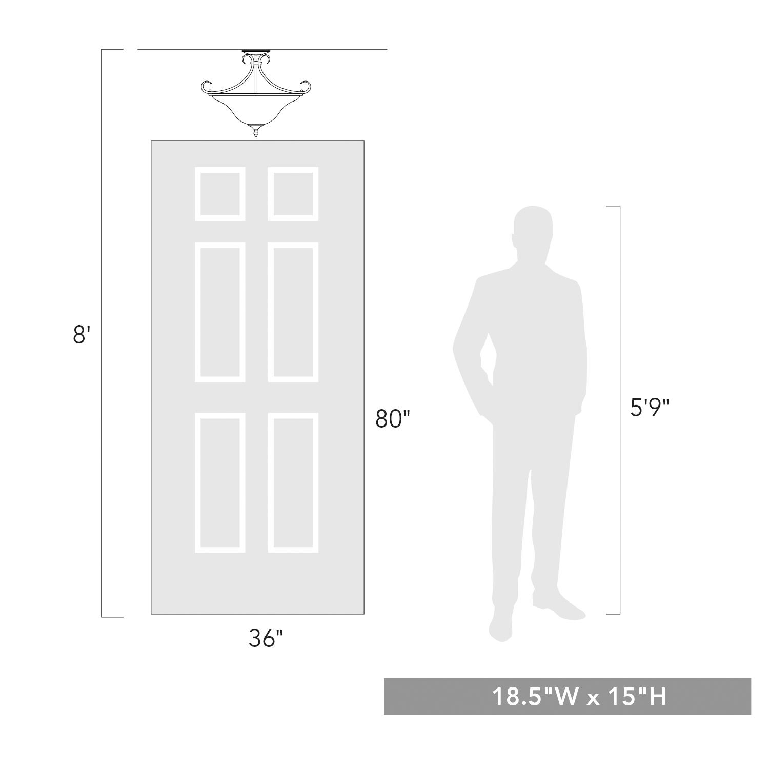 Image 6 Golden Lighting Homestead 18 1/2" Bronze and Glass Bowl Ceiling Light more views