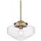 Golden Lighting Ingalls 12" Wide Modern Brass Clear Glass Mini Pendant