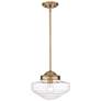 4_Golden Lighting Ingalls 12" Wide Modern Brass Clear Glass Mini Pendant more views