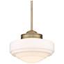 2_Golden Lighting Ingalls 12" Wide Modern Brass White Glass Mini Pendant