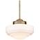 Golden Lighting Ingalls 12" Wide Modern Brass White Glass Mini Pendant