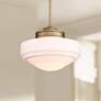 1_Golden Lighting Ingalls 12" Wide Modern Brass White Glass Mini Pendant