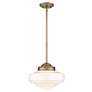 3_Golden Lighting Ingalls 12" Wide Modern Brass White Glass Mini Pendant more views