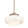 4_Golden Lighting Ingalls 12" Wide Modern Brass White Glass Mini Pendant more views