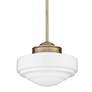 5_Golden Lighting Ingalls 12" Wide Modern Brass White Glass Mini Pendant more views