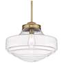 2_Golden Lighting Ingalls 16" Clear Glass Schoolhouse Pendant Light
