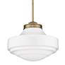 5_Golden Lighting Ingalls 16" Modern Brass White Glass Pendant Light more views