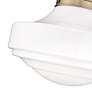 6_Golden Lighting Ingalls 16" Modern Brass White Glass Pendant Light more views