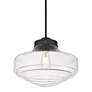5_Golden Lighting Ingalls 16" Wide Matte Black Clear Glass Pendant Light more views