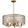 Golden Lighting Joia 26" Wide Peruvian Gold 5-Light Drum Chandelier