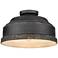 Golden Lighting Keating 13 3/4" Wide Antique Black Iron Ceiling Light