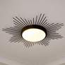 1_Golden Lighting Kieran 24" Wide Matte Black Sunburst LED Ceiling Light