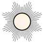 6_Golden Lighting Kieran 24" Wide Matte Black Sunburst LED Ceiling Light more views