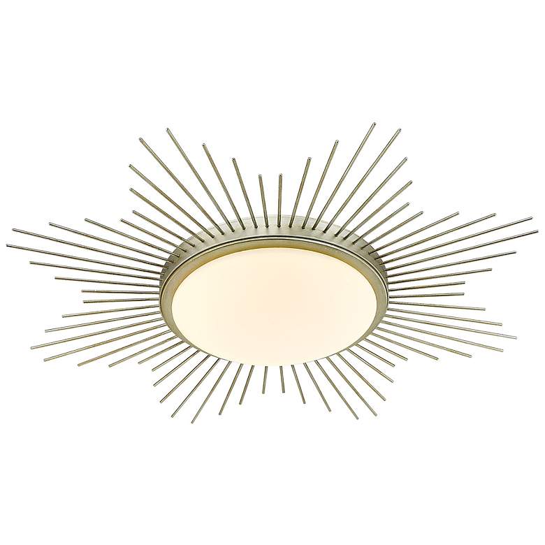Image 2 Golden Lighting Kieran 24" Wide White Gold Sunburst LED Ceiling Light