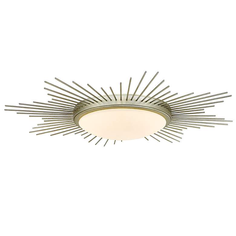 Image 4 Golden Lighting Kieran 24" Wide White Gold Sunburst LED Ceiling Light more views