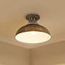 1_Golden Lighting Kinsley 14" Galvanized Antique Rust Ceiling Light
