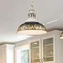 1_Golden Lighting Kinsley 14" Rustic Aged Galvanized Steel Pendant