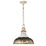 3_Golden Lighting Kinsley 14" Rustic Aged Galvanized Steel Pendant more views