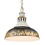 4_Golden Lighting Kinsley 14" Rustic Aged Galvanized Steel Pendant more views