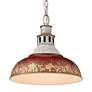 4_Golden Lighting Kinsley 14" Wide Galvanized Antique Red Pendant Light more views