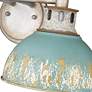 Thumbnail4 of Golden Lighting Kinsley 19 1/4" Wide 2-Light Antique Teal Bath Light more views