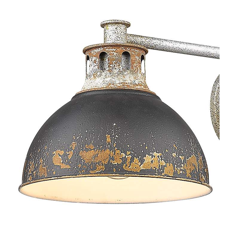 Image 3 Golden Lighting Kinsley 29" Steel and Black Iron 3-Light Bath Light more views