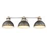 3_Golden Lighting Kinsley 29" Steel and Black Iron 3-Light Bath Light more views