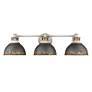 6_Golden Lighting Kinsley 29" Steel and Black Iron 3-Light Bath Light more views