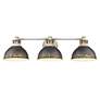 7_Golden Lighting Kinsley 29" Steel and Black Iron 3-Light Bath Light more views