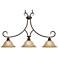 Golden Lighting Lancaster 36" Rubbed Bronze Island Light Pendant