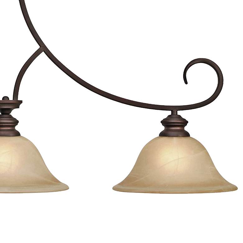 Image 3 Golden Lighting Lancaster 36" Rubbed Bronze Island Light Pendant more views
