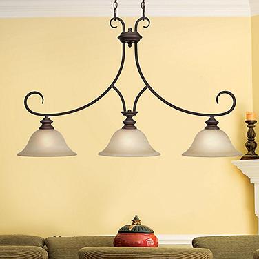 Golden Lighting Lancaster 36" Rubbed Bronze Island Light Pendant