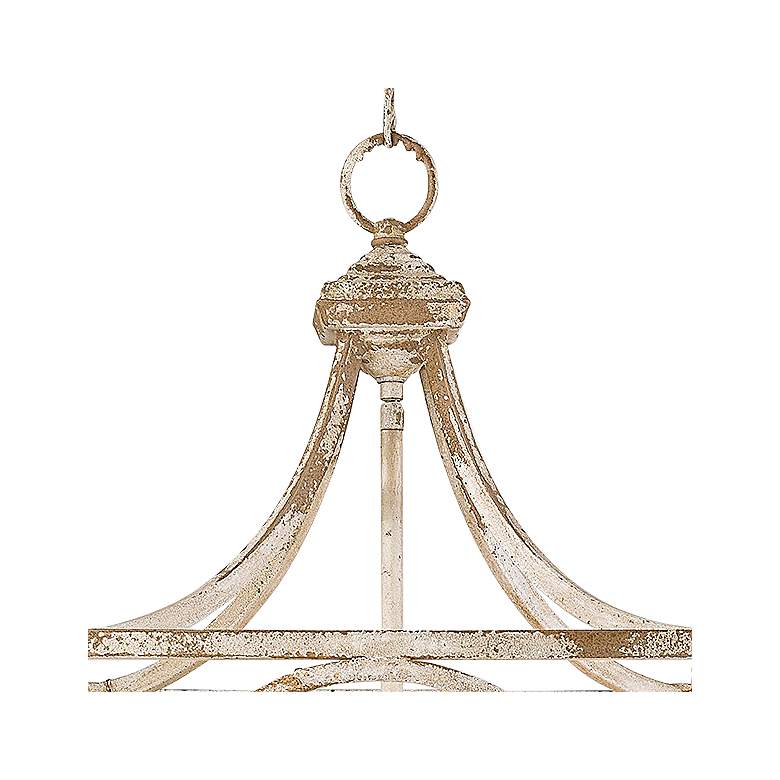 Image 2 Golden Lighting Laurent 18" Wide Antique Ivory 4-Light Pendant more views