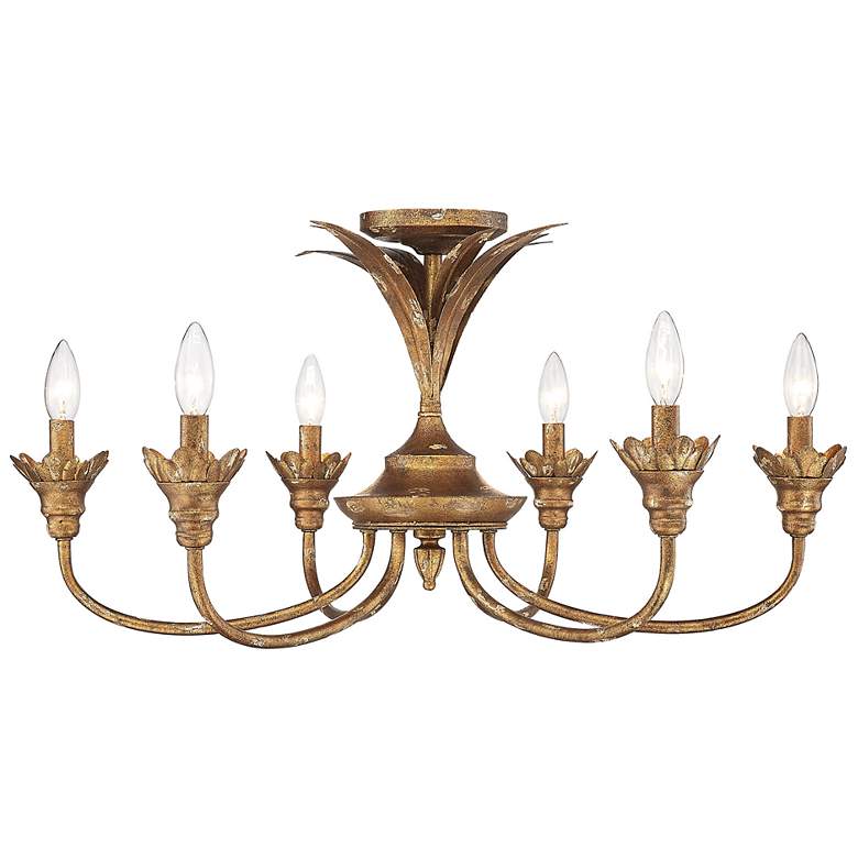 Image 3 Golden Lighting Lillianne 28 1/2" Wide Heirloom Gold Ceiling Light more views